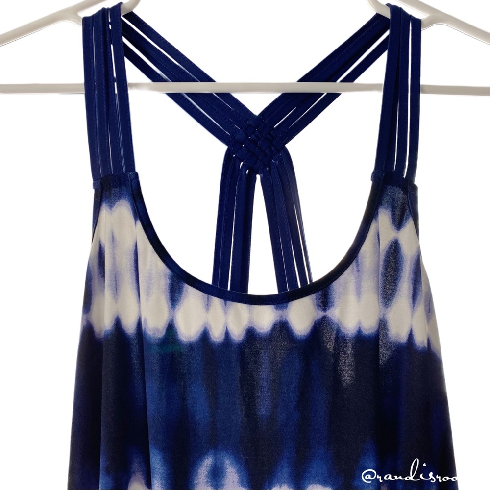 EUC Apt. 9 Women’s Blue and White Tie-Dye Sleeveless Mini Dress/Cover-Up Size XL - Picture 9 of 15